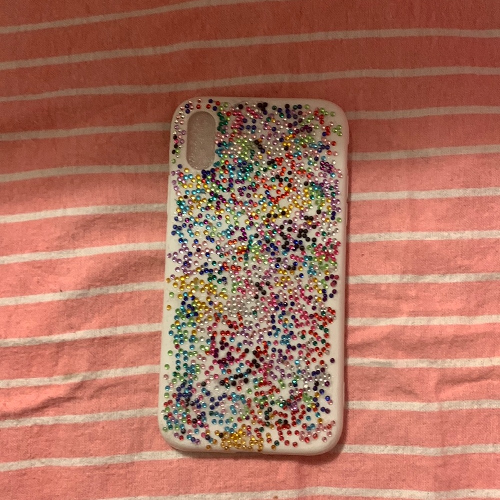 White/rainbow iPhone case for iPhone ten (homemade)
